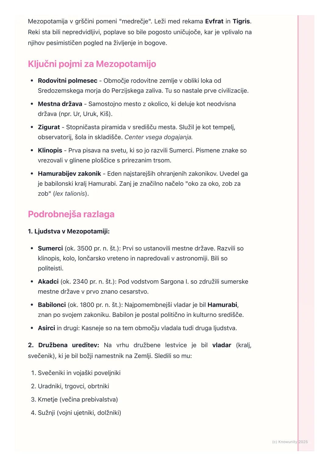 # Prve visoke civilizacije:
# Mezopotamija in Egipt

## Uvod v prve visoke civilizacije

Prve visoke civilizacije so se razvile okoli 4. tis