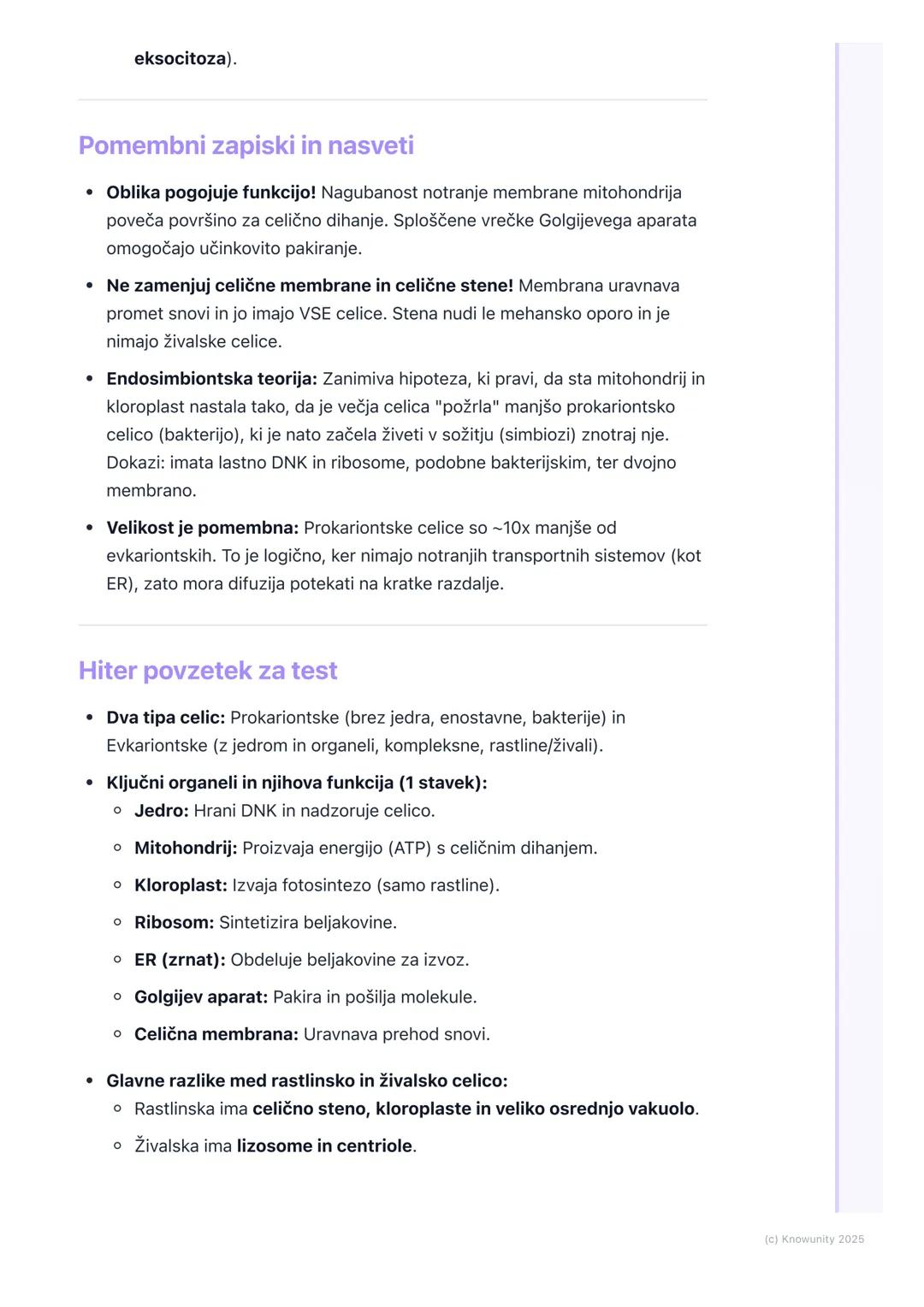 # Zgradba in funkcija celice

Uvod v zgradbo celice

Celica je osnovna gradbena in dejavna enota vseh živih organizmov. Vse, kar
je živo, je