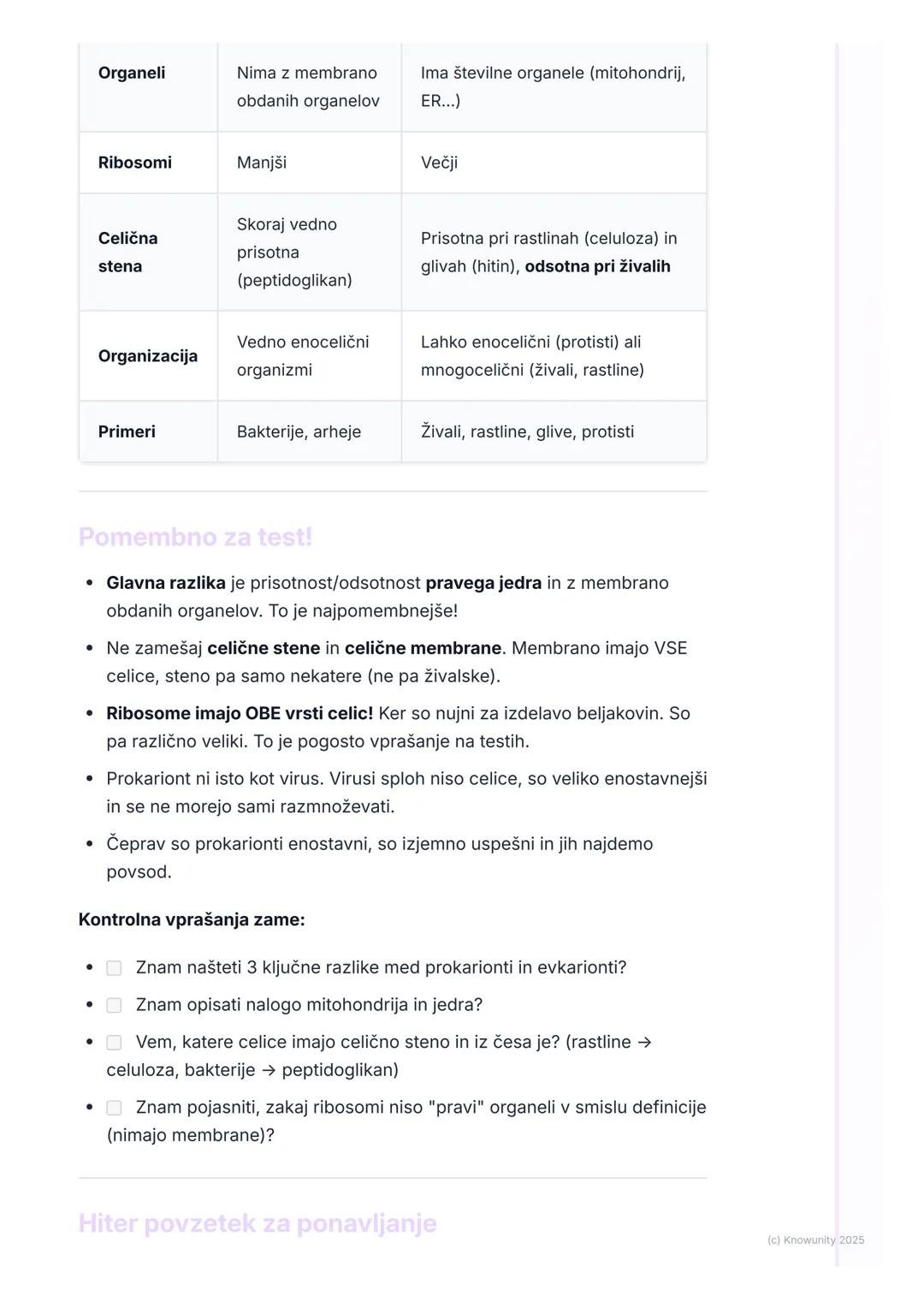 # Zgradba prokariontske in
evkariontske celice

Uvod in osnovni pojmi

Vse živo je zgrajeno iz celic. Celica je osnovna gradbena in delovna 
