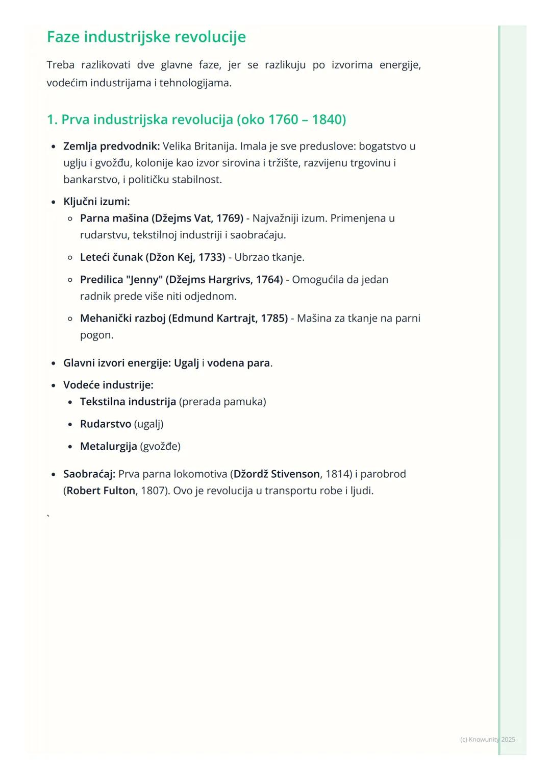 # Industrijska revolucija i njene
posledice

Uvod u industrijsku revoluciju

Industrijska revolucija je period velikih tehnoloških, ekonomsk