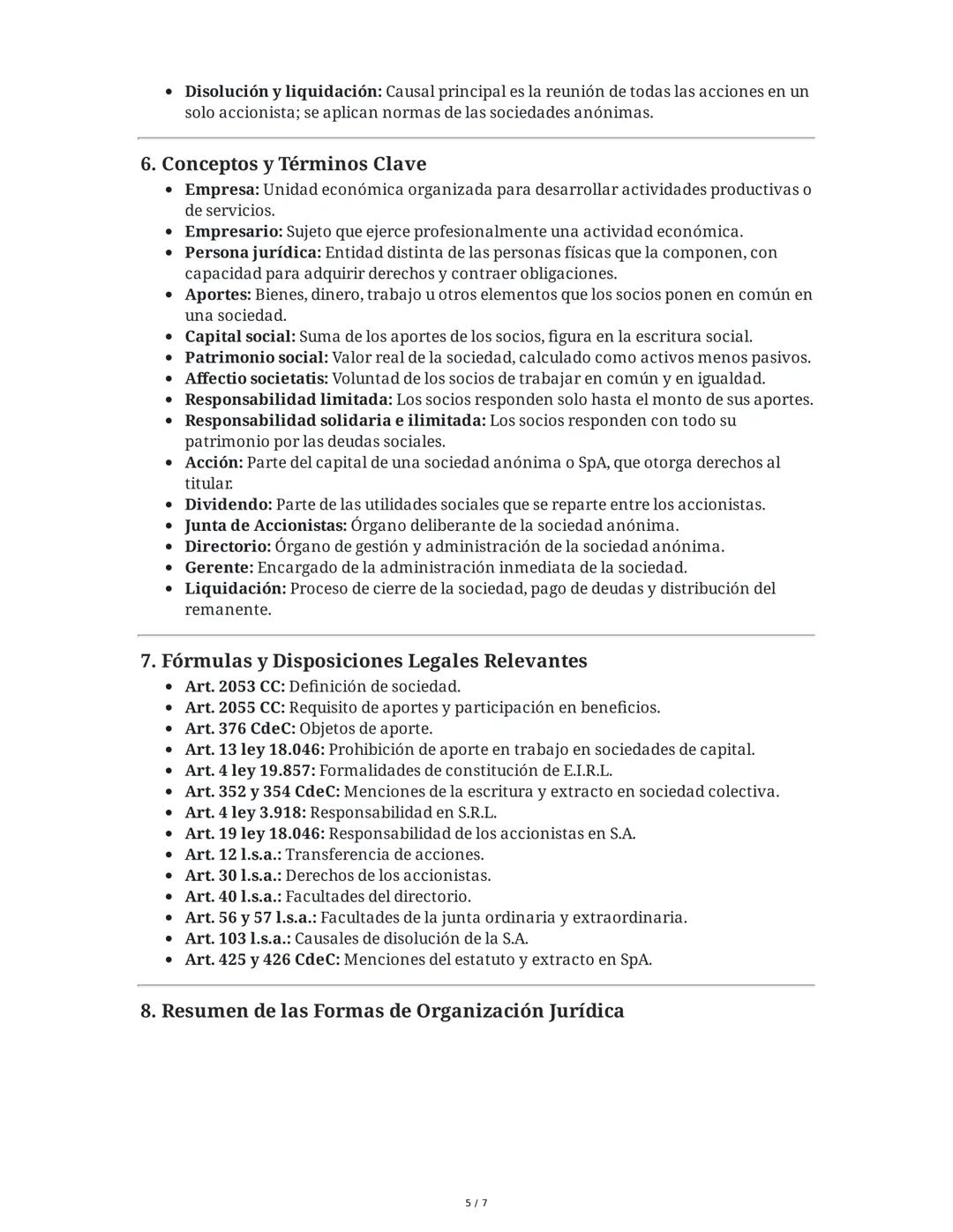 1. Introducción
Organización Jurídica de la Empresa
La empresa es el ente organizado que desarrolla una actividad económica. Desde el punto
