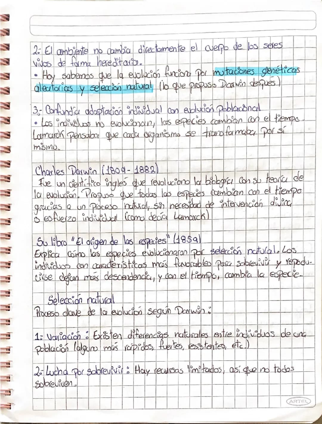 --- OCR Start ---
Biología Teorías evolutivas
Origen de la vida y terrías evolutivas.
Creacionismo Corriente de pensamiento que surge a fina