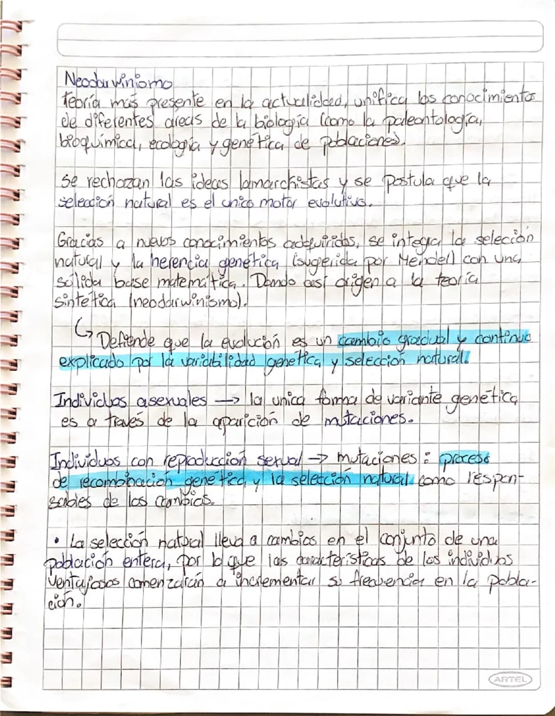 --- OCR Start ---
Biología Teorías evolutivas
Origen de la vida y terrías evolutivas.
Creacionismo Corriente de pensamiento que surge a fina