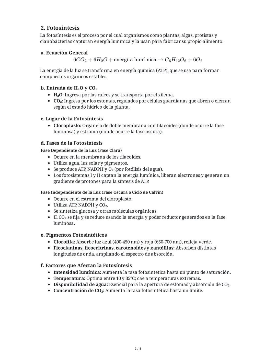 Resumen: Metabolismo Celular y Fotosíntesis
1. Metabolismo Celular
El metabolismo es el conjunto de todas las transformaciones bioquímicas q