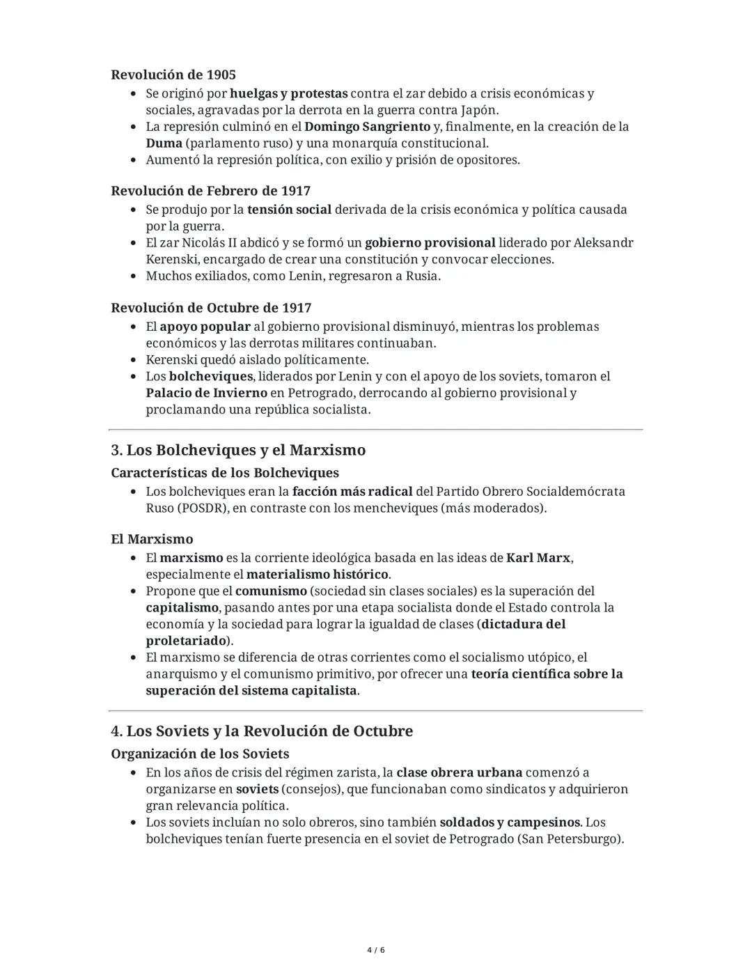 Resumen Extenso: Revolución Rusa y Formación de la URSS
1. Antecedentes: Rusia a principios del siglo XX
A inicios del siglo XX, Rusia era u