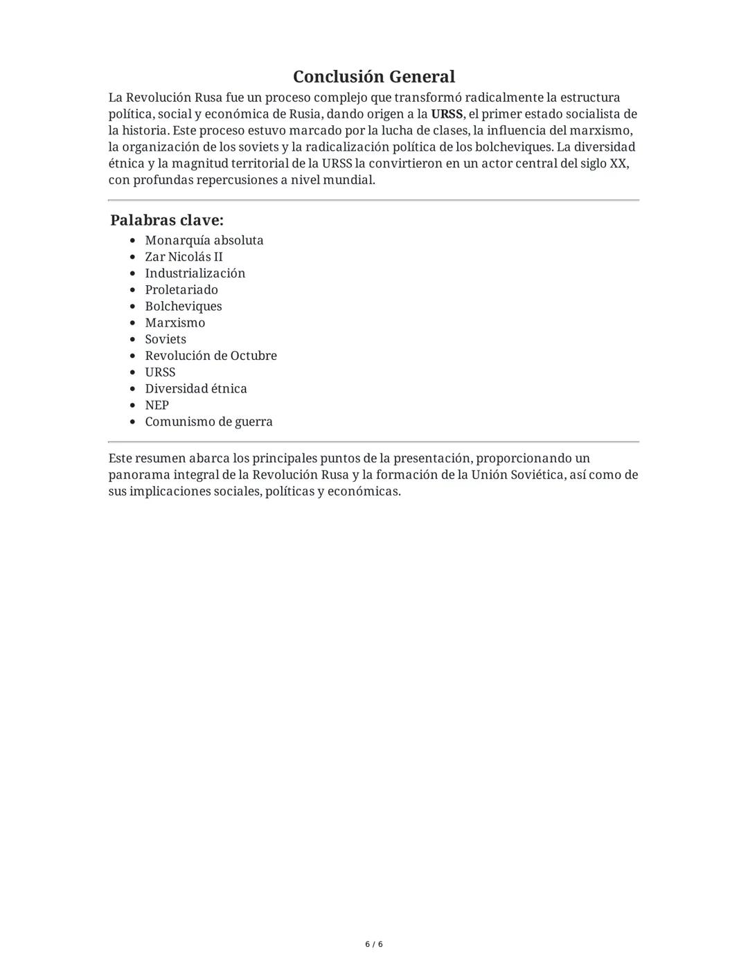 Resumen Extenso: Revolución Rusa y Formación de la URSS
1. Antecedentes: Rusia a principios del siglo XX
A inicios del siglo XX, Rusia era u