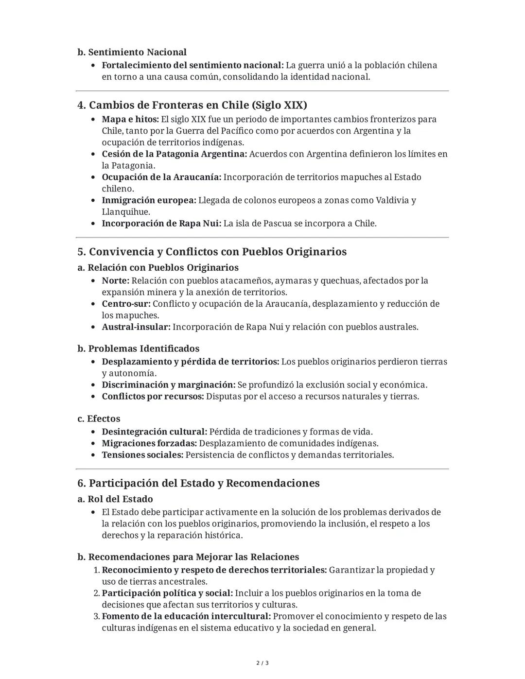 Resumen Extendido: Prueba n°4 - Guerra del Pacífico y
Relaciones Fronterizas en Chile (Siglo XIX)

1. Temario General
La prueba abarca los s