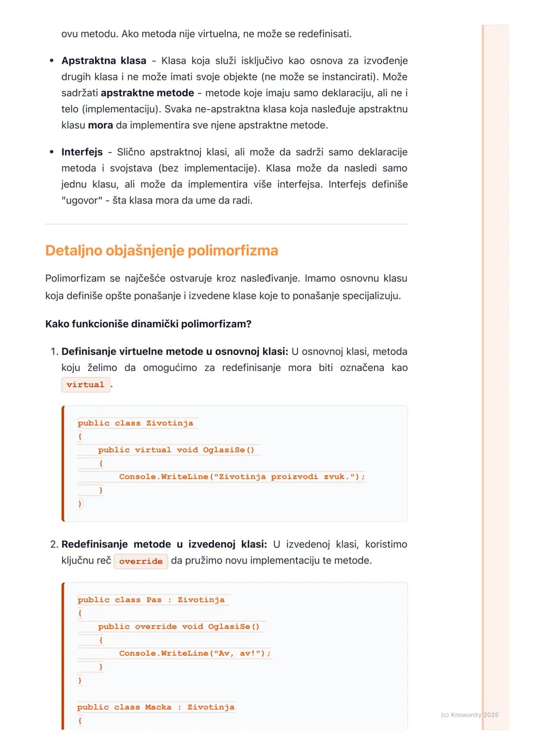 # Polimorfizam

Uvod u polimorfizam

Polimorfizam je jedan od četiri osnovna stuba objektno-orijentisanog
programiranja (OOP), pored enkapsu