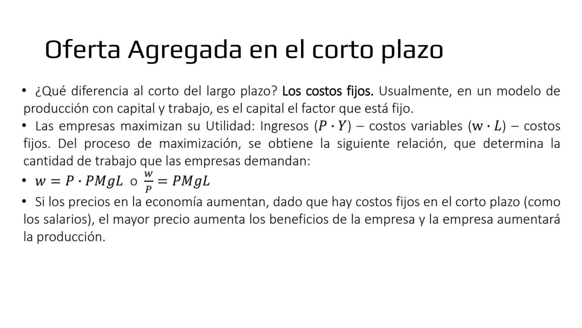 ## Modelo IS-LM # Demanda de bienes

- Ahora veremos como las políticas macroeconómicas afectan la demanda agregada y por
lo tanto, el produ
