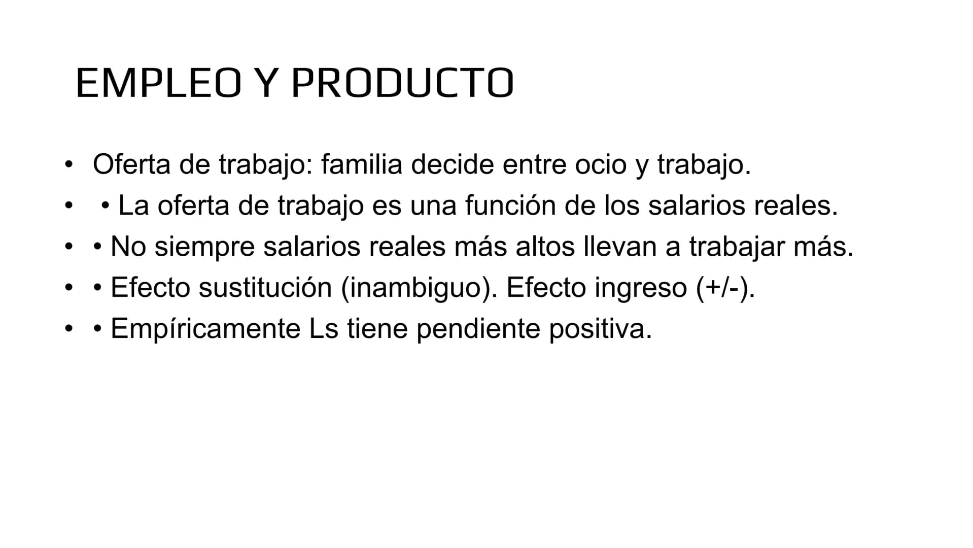 ## Modelo IS-LM # Demanda de bienes

- Ahora veremos como las políticas macroeconómicas afectan la demanda agregada y por
lo tanto, el produ