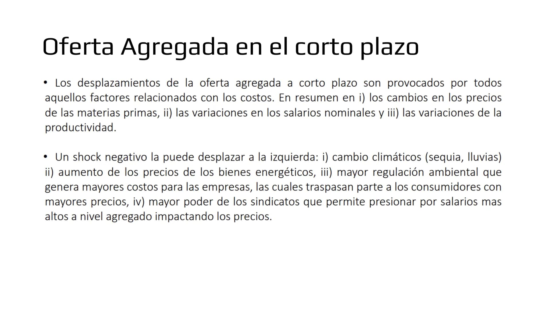 ## Modelo IS-LM # Demanda de bienes

- Ahora veremos como las políticas macroeconómicas afectan la demanda agregada y por
lo tanto, el produ