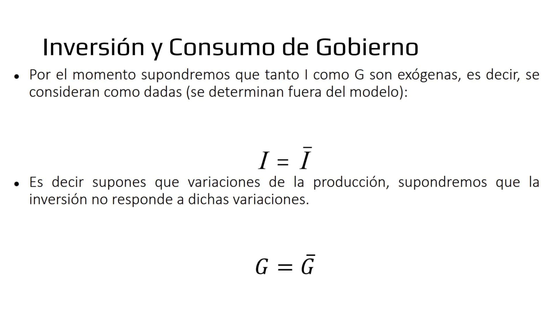 ## Modelo IS-LM # Demanda de bienes

- Ahora veremos como las políticas macroeconómicas afectan la demanda agregada y por
lo tanto, el produ