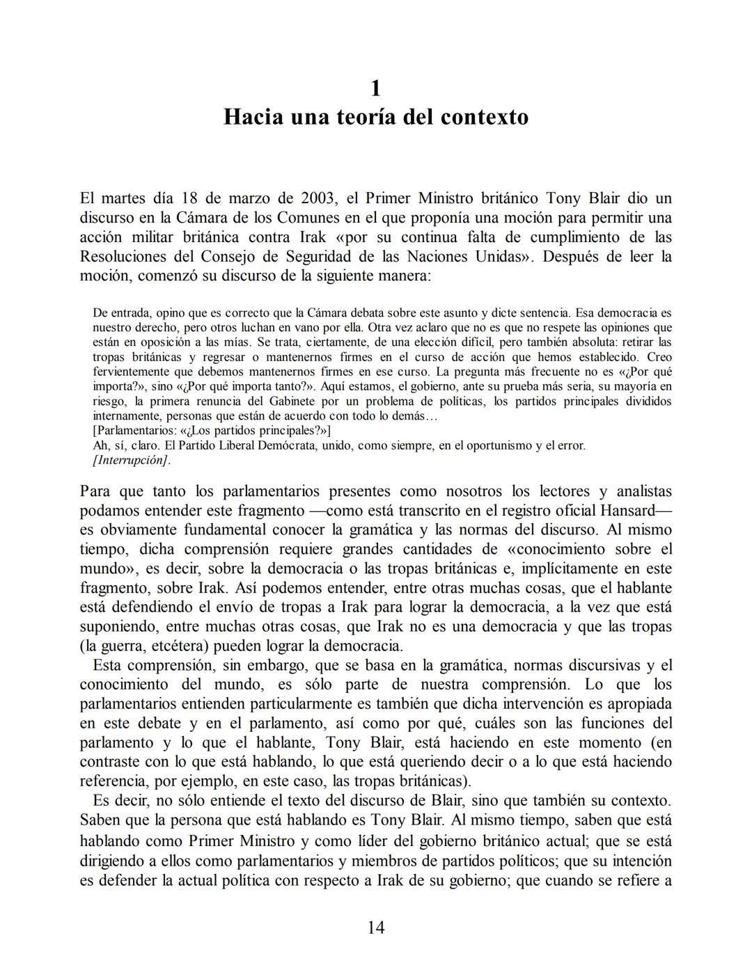 Análisis del discurso
Teun A. van Dijk
discurso
y
CONTEXTO
Un enfoque sociocognitivo
gedisa
editorial Teun A. van Dijk
DISCURSO Y CONTEXTO
C