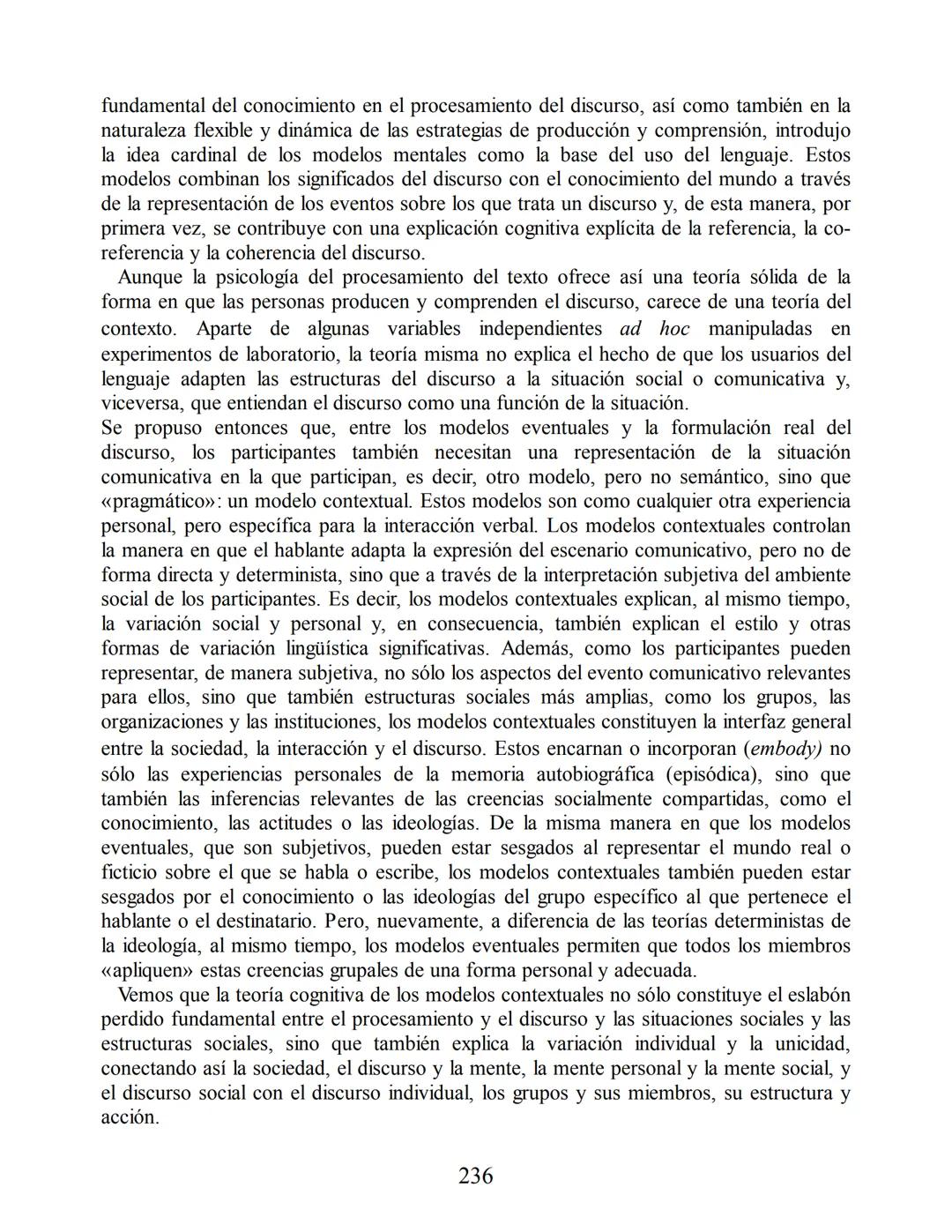 Análisis del discurso
Teun A. van Dijk
discurso
y
CONTEXTO
Un enfoque sociocognitivo
gedisa
editorial Teun A. van Dijk
DISCURSO Y CONTEXTO
C