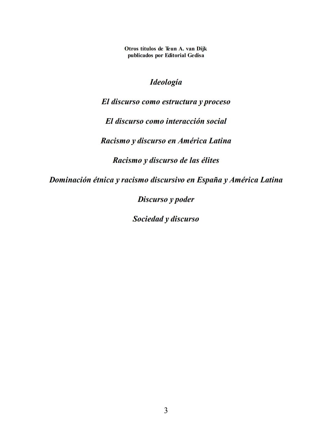 Análisis del discurso
Teun A. van Dijk
discurso
y
CONTEXTO
Un enfoque sociocognitivo
gedisa
editorial Teun A. van Dijk
DISCURSO Y CONTEXTO
C