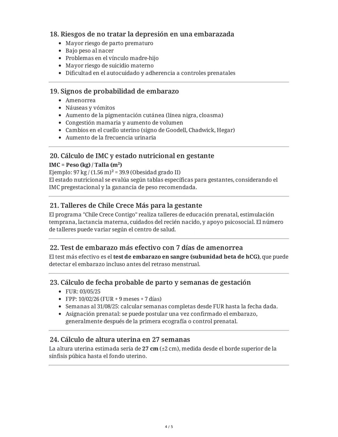 CUESTIONARIO DE REPASO DE PRIMERA CÁTEDRA
OBSTETRICIA FISIOLÓGICA
A continuación se presenta un resumen detallado y explicativo de cada una 