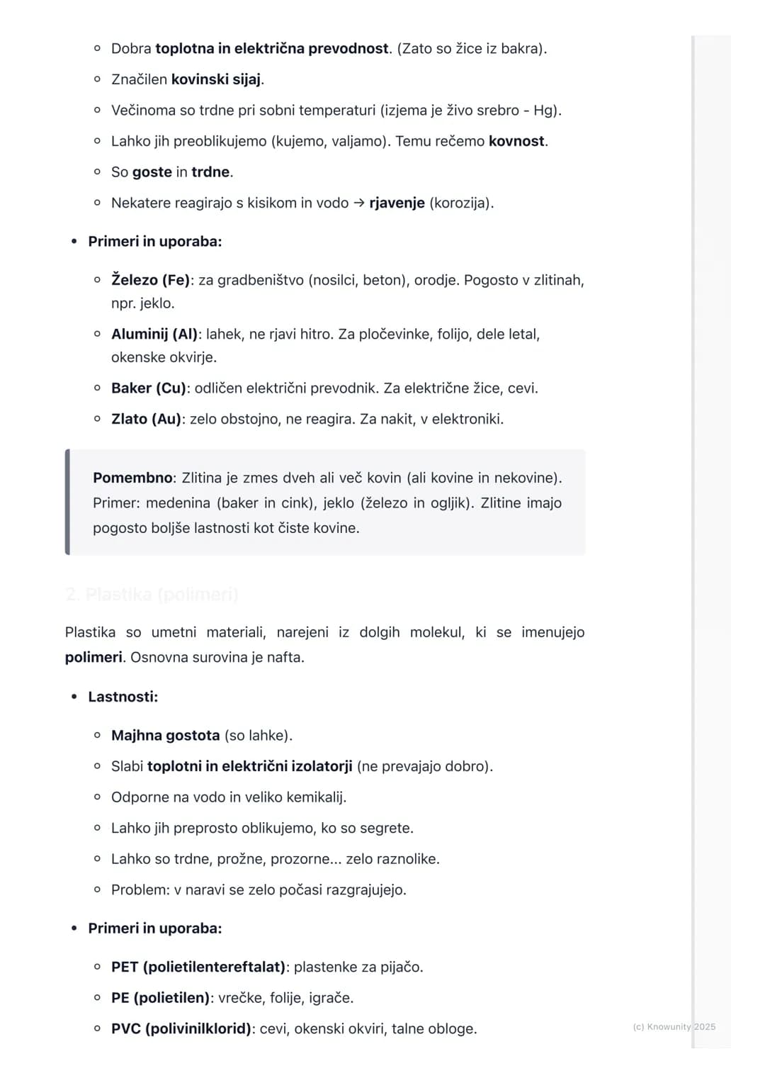 # Materiali okoli nas

Uvod v materiale

Materiali so snovi, iz katerih so narejeni predmeti okoli nas. Vse, od stola, na
katerem sedim, do 