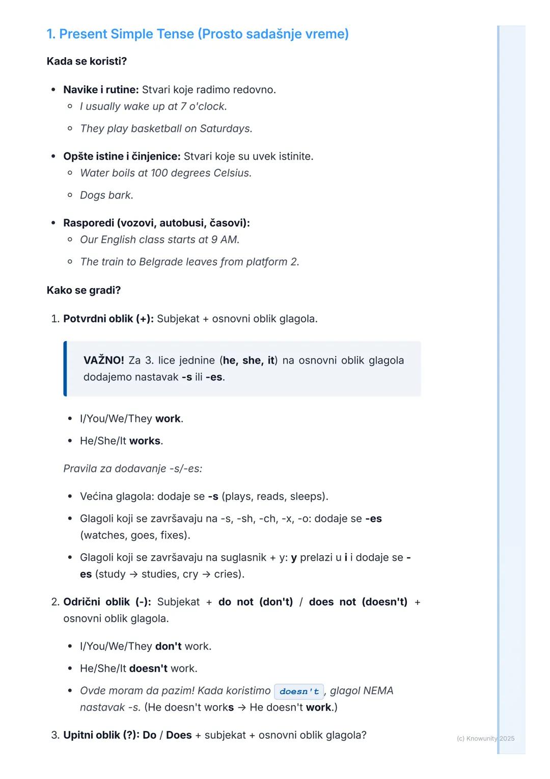 # Sadašnja vremena (Present
Tenses)

Uvod u sadašnja vremena

U engleskom jeziku postoje dva glavna sadašnja vremena koja koristimo
stalno: 