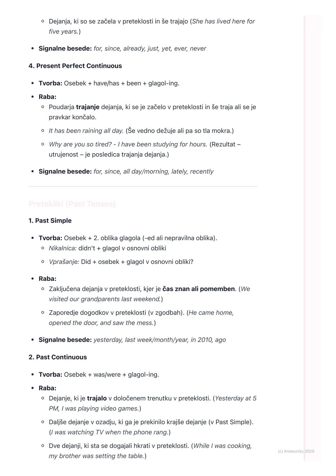 # Časi (ponovitev in
poglobljeno)

Uvod v čase in ponovitev

Angleški časi so osnova za pravilno izražanje. Določajo, kdaj se je dejanje
zgo