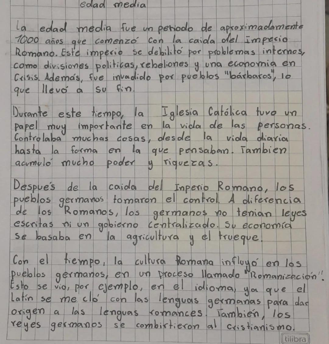 edad media

La edad media fue un periodo de aproximadamente
1000 años que comenzó con la caida del imperio
Romano. Este imperio se debilitó 