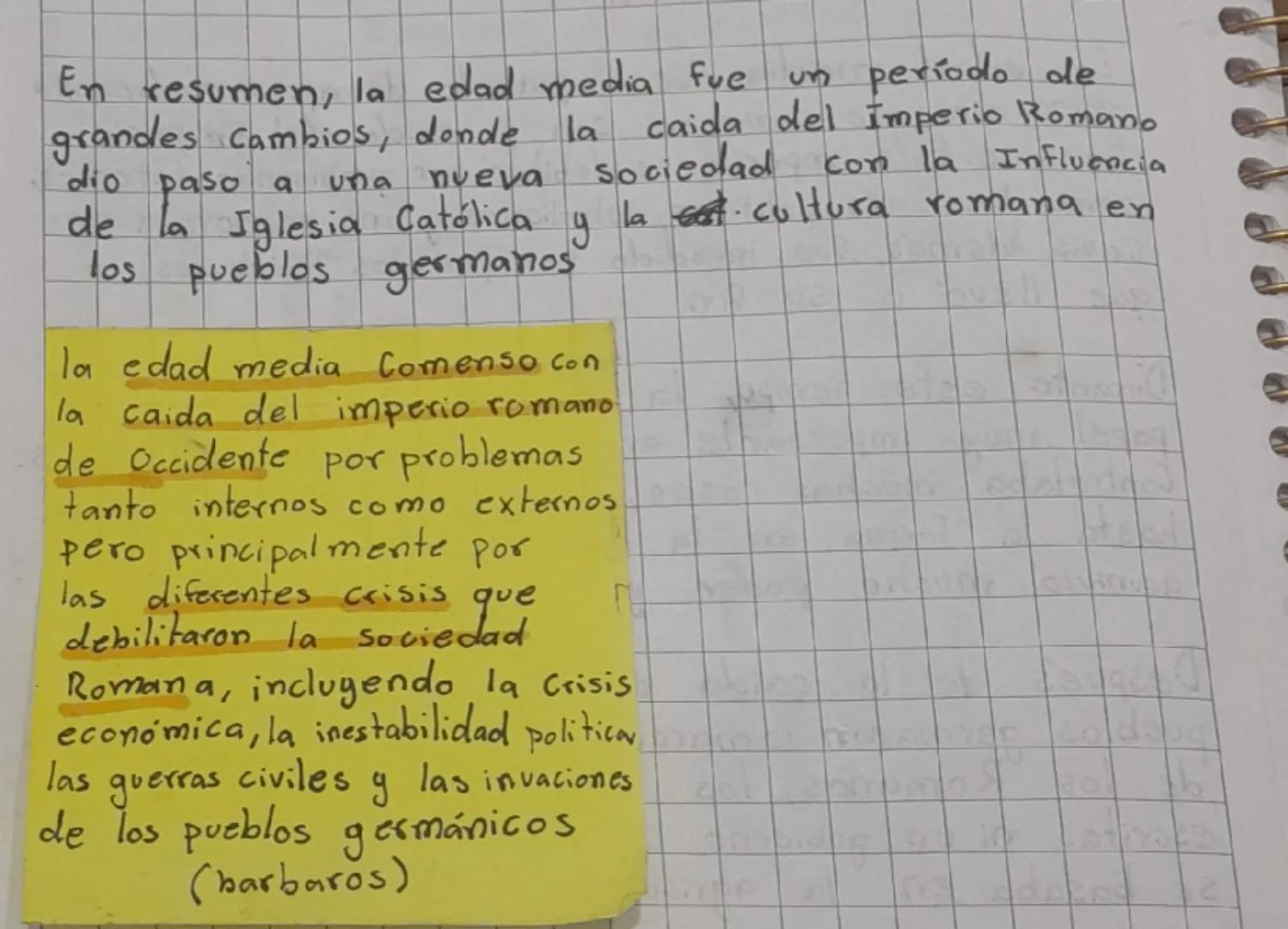 edad media

La edad media fue un periodo de aproximadamente
1000 años que comenzó con la caida del imperio
Romano. Este imperio se debilitó 