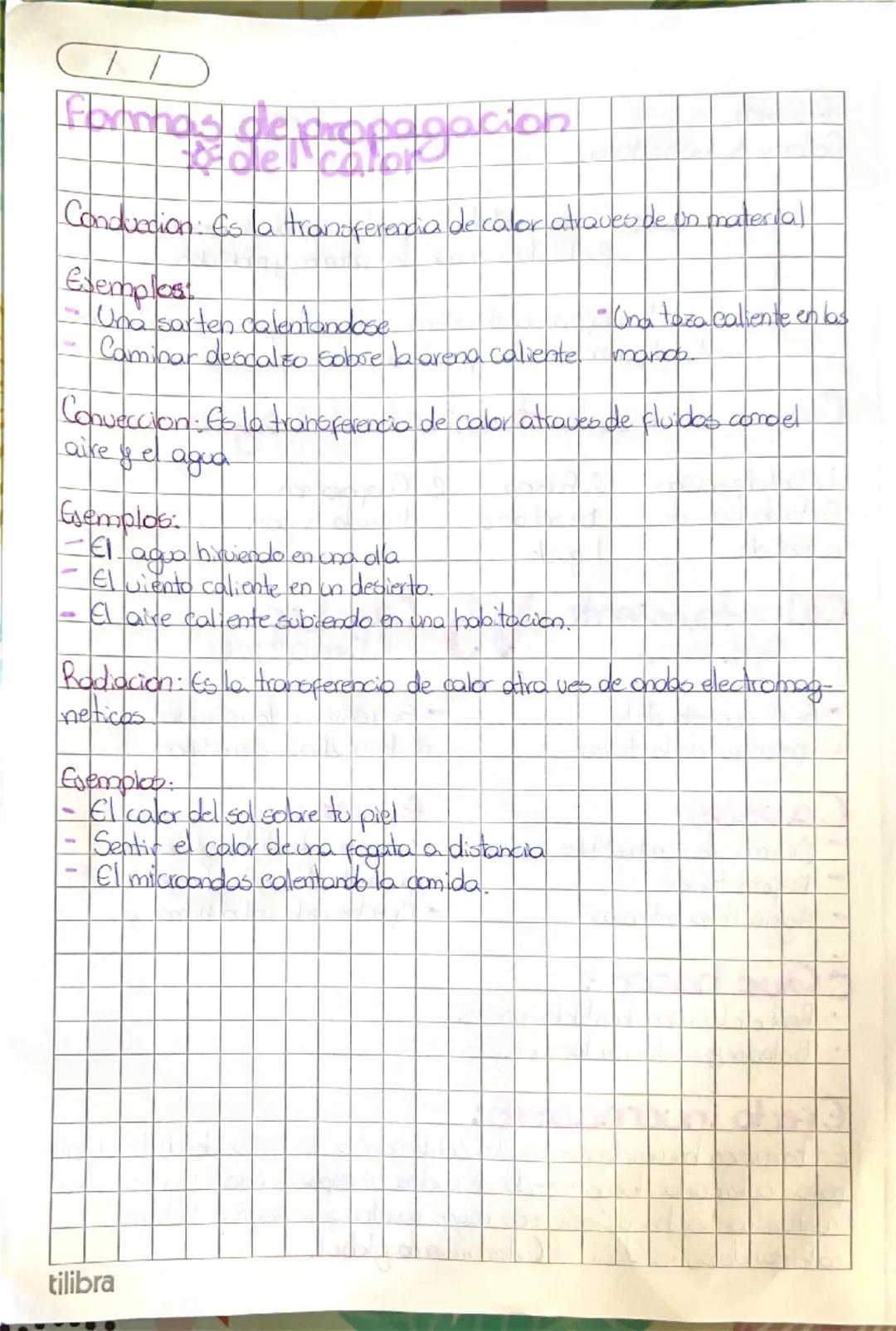 ```markdown
د
e
د
C
→
Resumen.
Calor y temperatura:

Es una medida de que tan rapido se mueven las
particulas como los atomos y moleculas

C