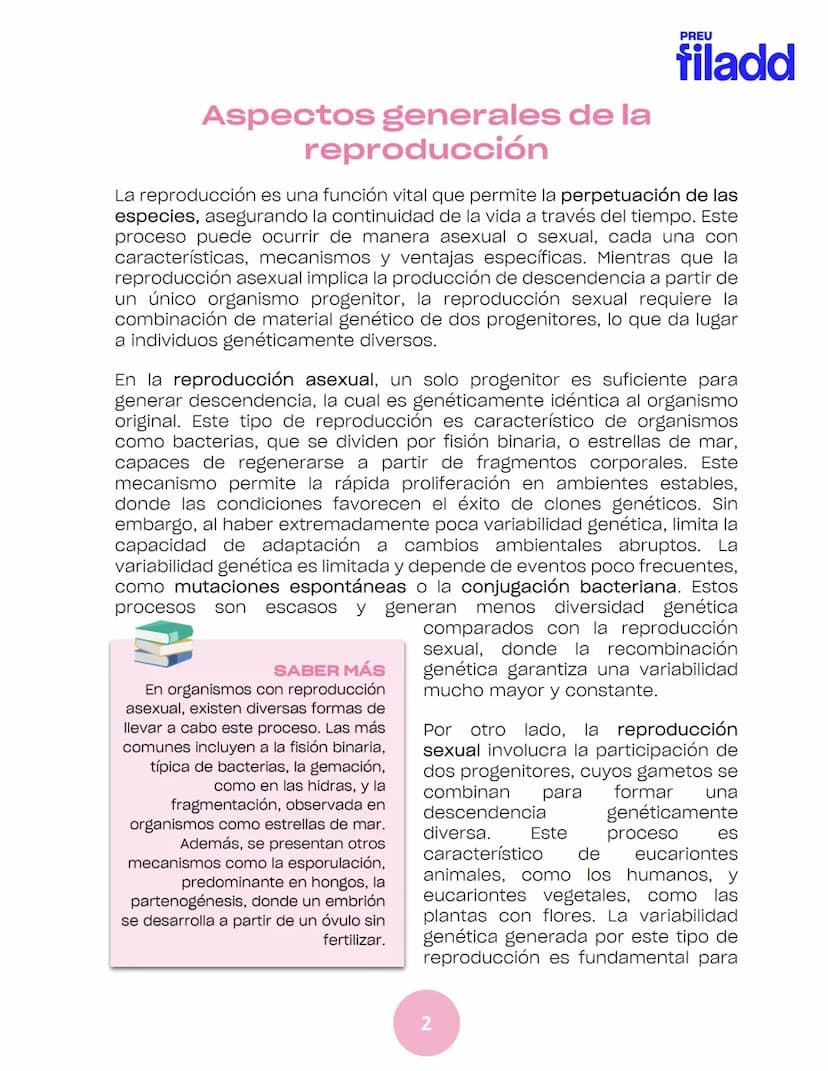 BIOLOGÍA
Sexualidad humana
EJE 2
GUÍA
TEÓRICA
Preu Filadd @filadd.cl@filadd.cl
PREU
filadd Aspectos generales de la
reproducción
PREU
filadd