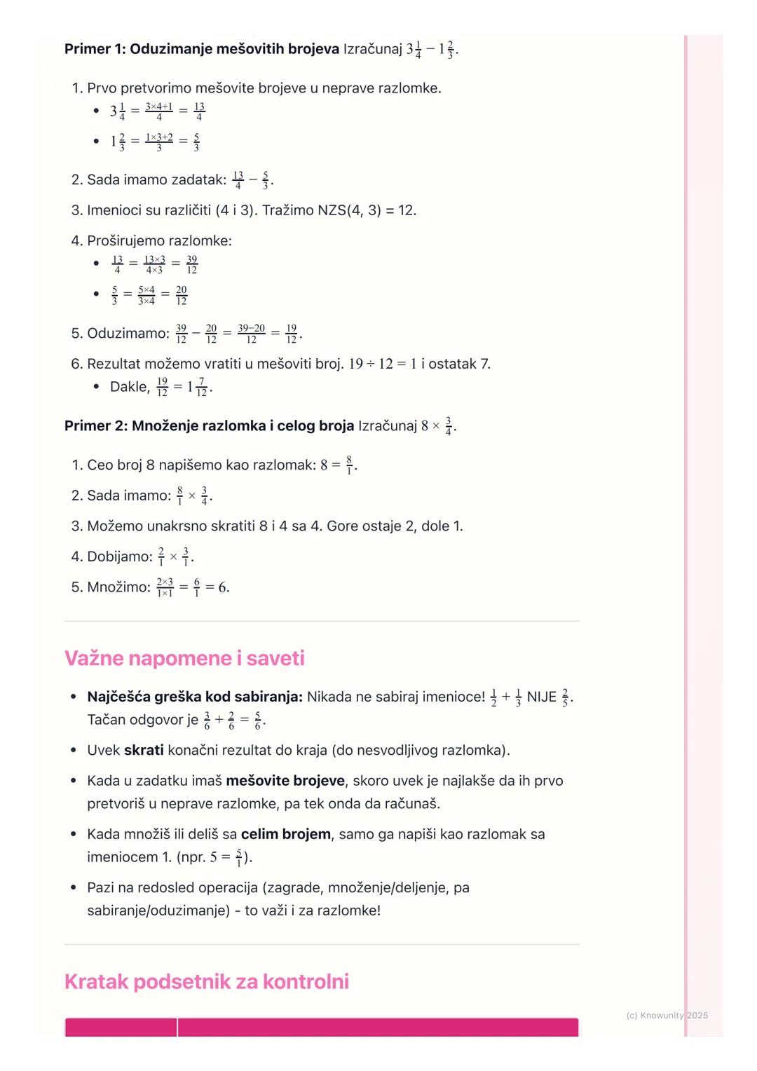 # Operacije sa razlomcima

Uvod u operacije sa razlomcima

Operacije sa razlomcima su sabiranje, oduzimanje, množenje i deljenje
razlomaka. 