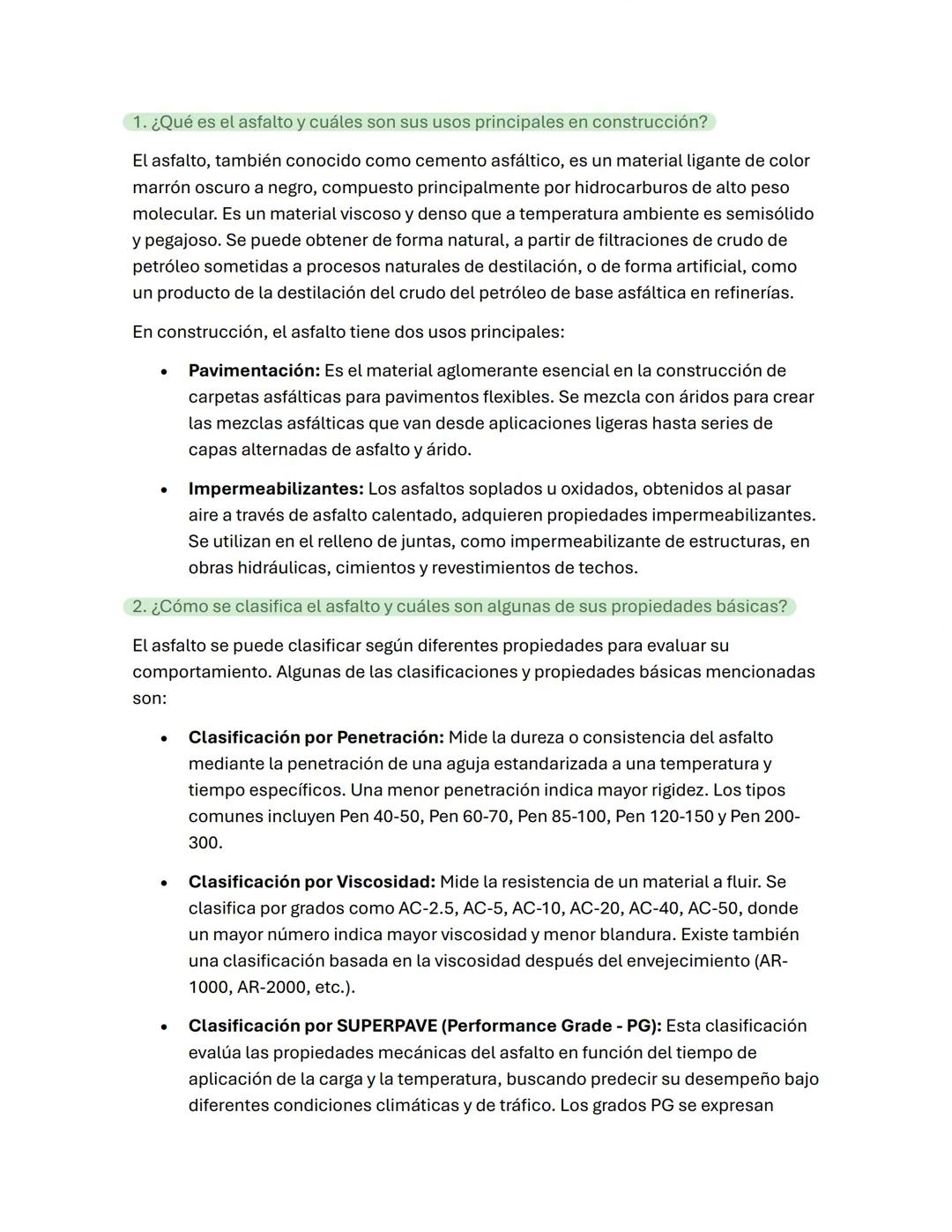 El Asfaltos
。
Definición y Origen del Asfalto:
Material ligante de color marrón oscuro a negro, constituido principalmente
por hidrocarburos