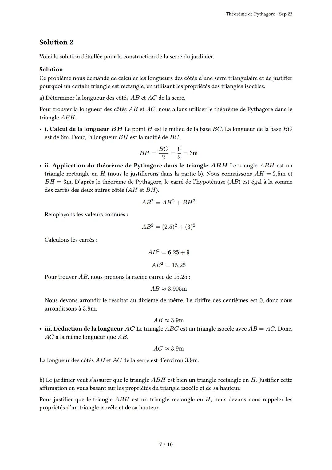 # Théorème de Pythagore

Généré par Knowunity.fr - Sep 23

Description: Cet examen évalue votre compréhension du Théorème de Pythagore et se