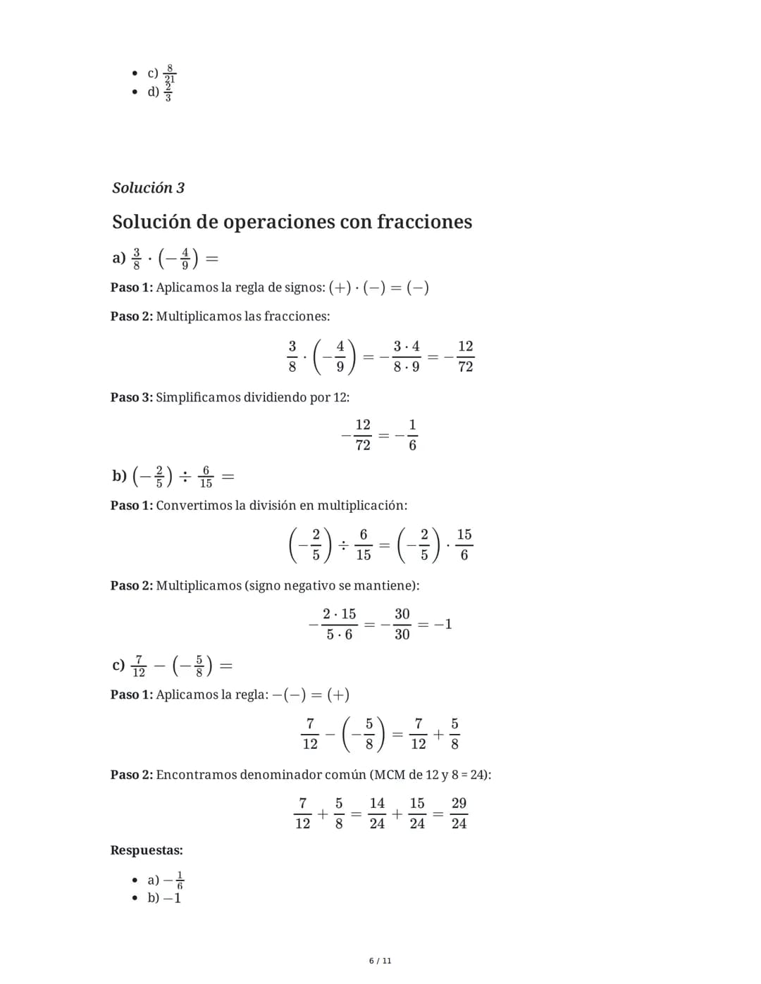 6 June 2025
Multiplicación y División de Fracciones
Tarea 1
Operaciones con Fracciones Positivas y Negativas
Resuelve las siguientes operaci