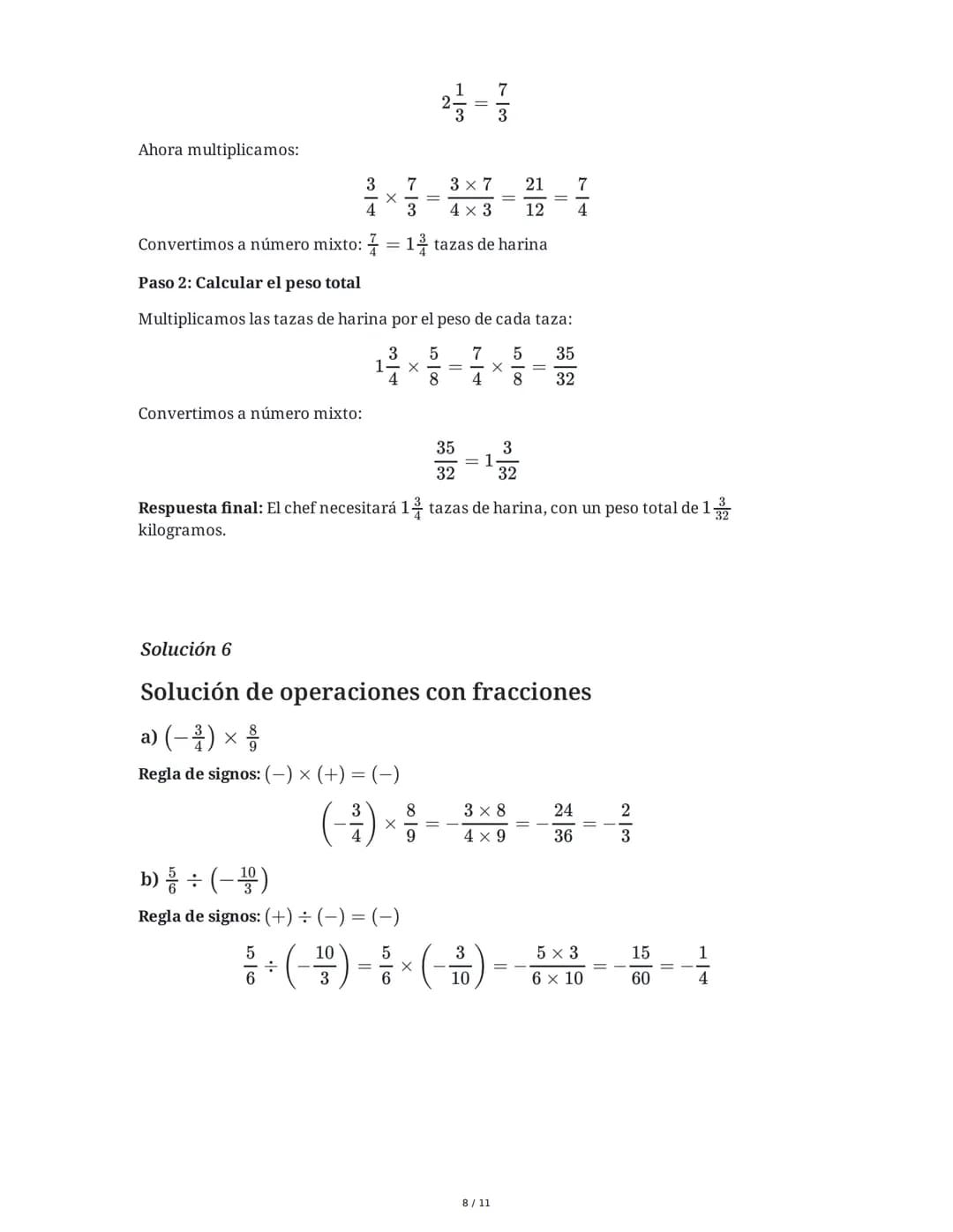 6 June 2025
Multiplicación y División de Fracciones
Tarea 1
Operaciones con Fracciones Positivas y Negativas
Resuelve las siguientes operaci
