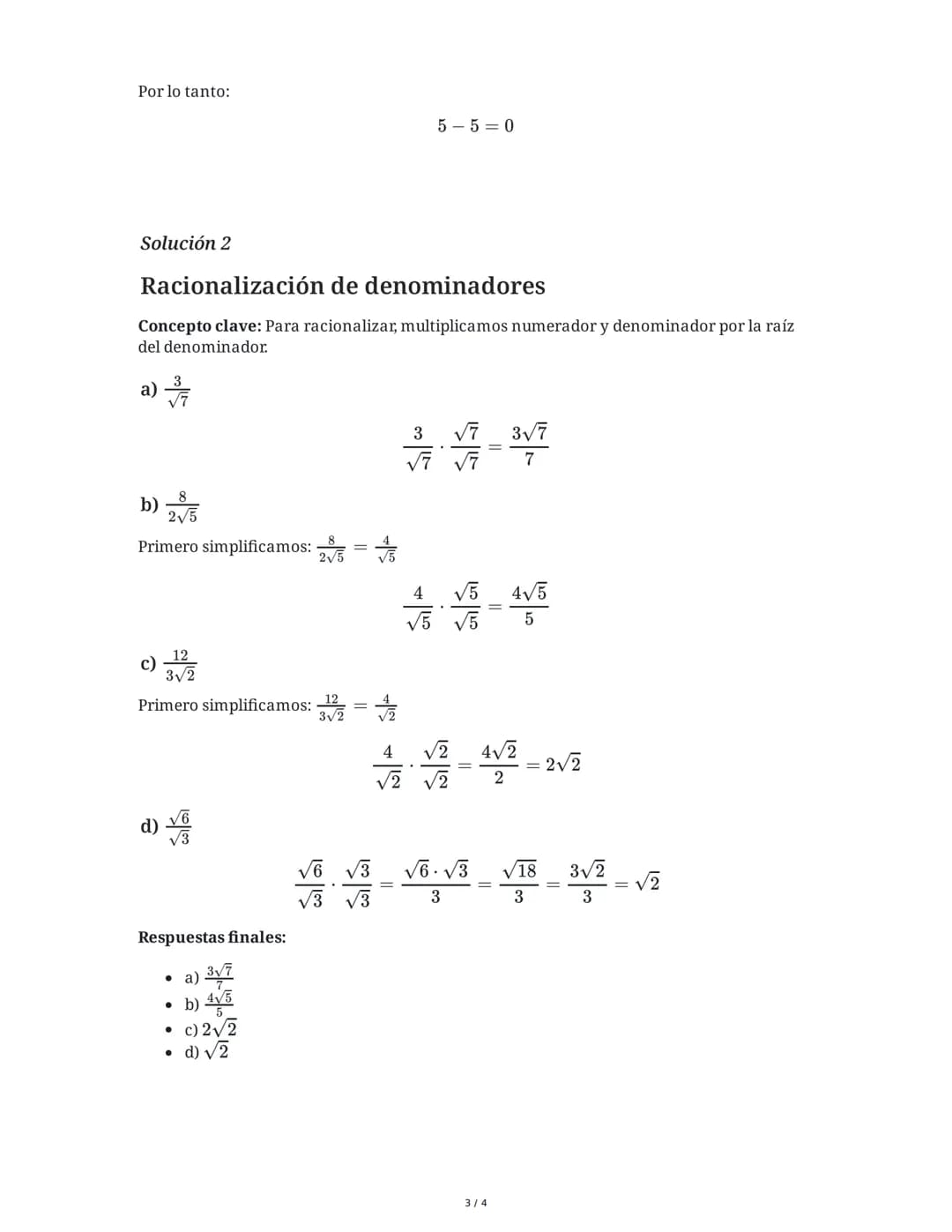 # Operaciones y Propiedades de las Raíces

3 June 2025

## Tarea 1

Resuelve los siguientes ejercicios aplicando las propiedades de las raíc