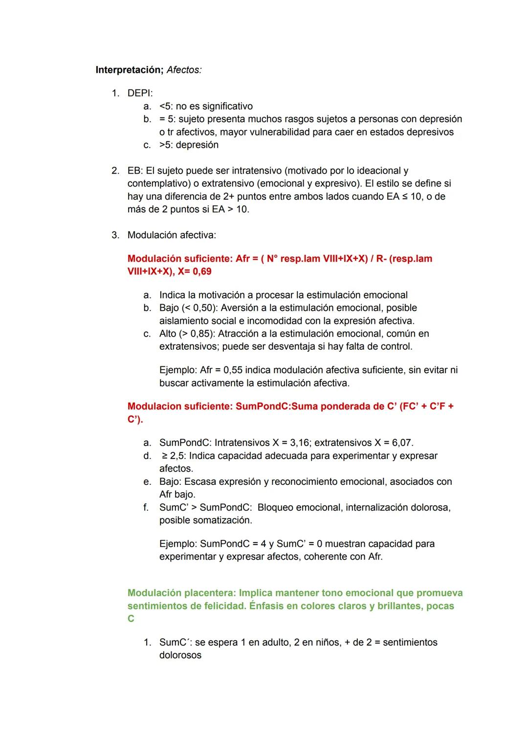 # Test de Rorschach
Determinantes
Los determinantes se refieren a las cualidades perceptuales que el evaluado utiliza en su
respuesta:
-