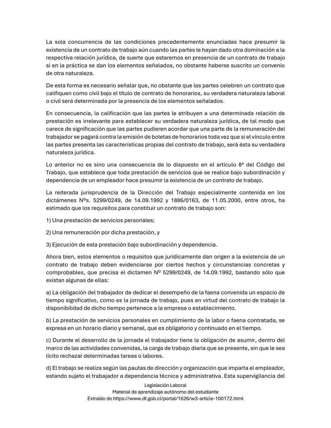 # Contrato Individual de Trabajo
## Concepto
Según lo señalado por el artículo 7° del Código del Trabajo, el contrato individual de trabaj