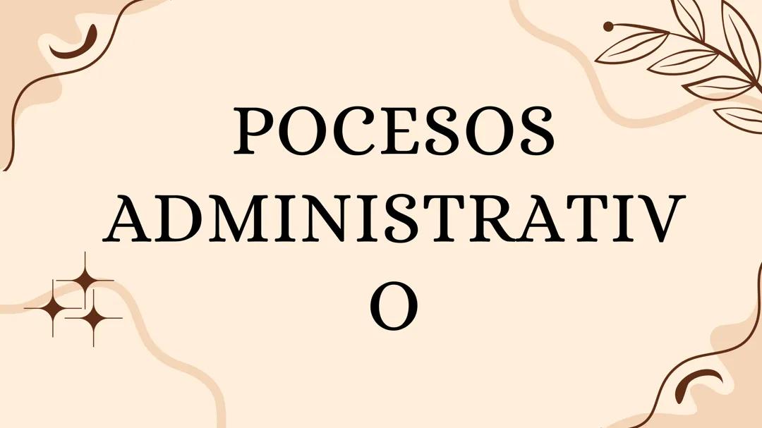 Procesos administrativos