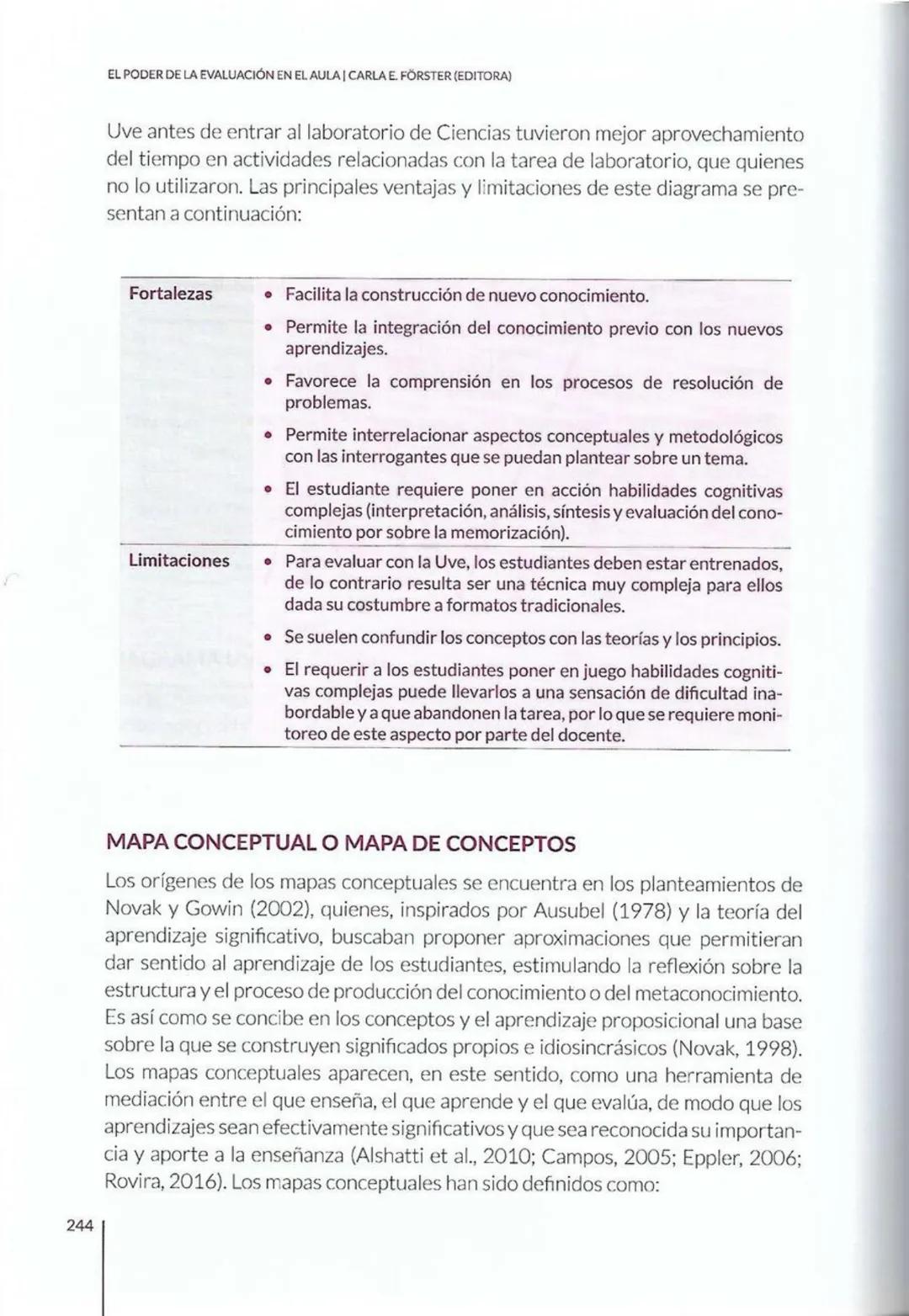 # CAPÍTULO 8
La evaluación con
organizadores
gráficos: cómo y
cuándo utilizarlos
Paola Marchant-Araya
8 # CAPÍTULO 8 | LA EVALUACIÓN CON OR