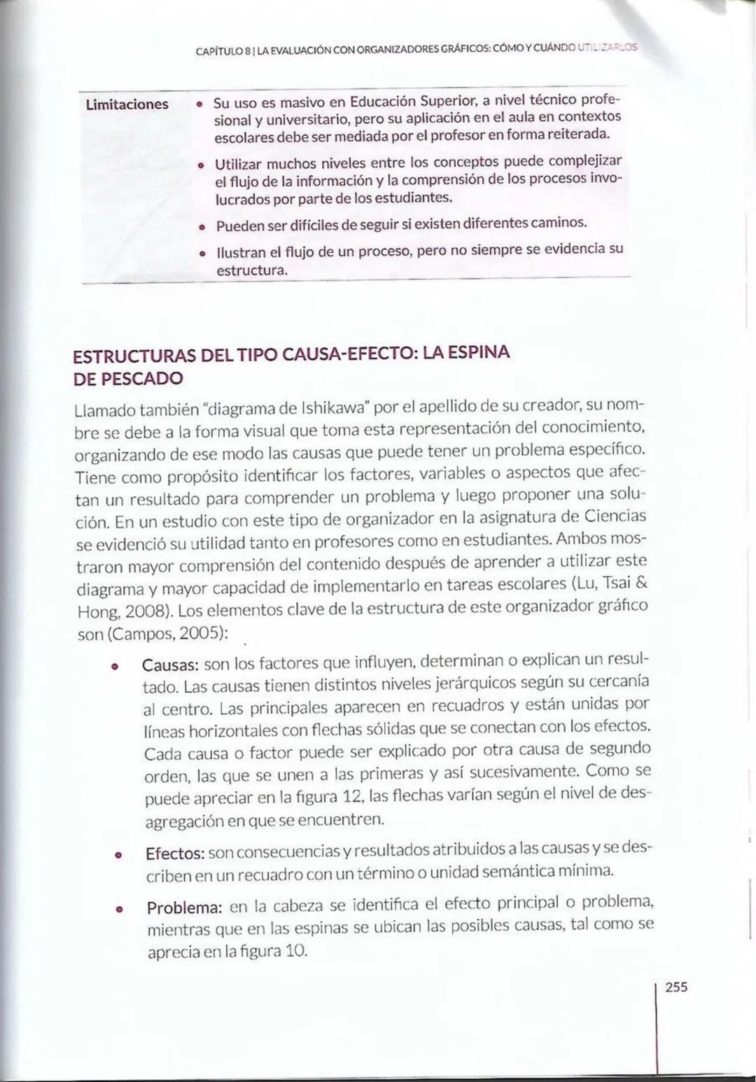 # CAPÍTULO 8
La evaluación con
organizadores
gráficos: cómo y
cuándo utilizarlos
Paola Marchant-Araya
8 # CAPÍTULO 8 | LA EVALUACIÓN CON OR