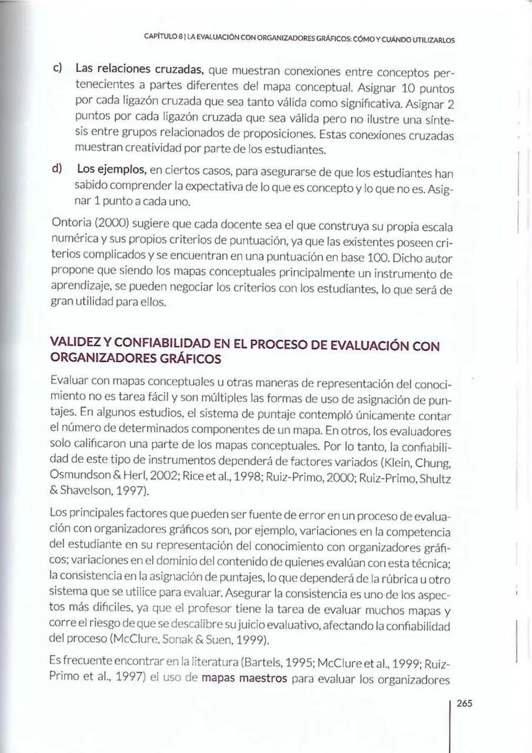 # CAPÍTULO 8
La evaluación con
organizadores
gráficos: cómo y
cuándo utilizarlos
Paola Marchant-Araya
8 # CAPÍTULO 8 | LA EVALUACIÓN CON OR