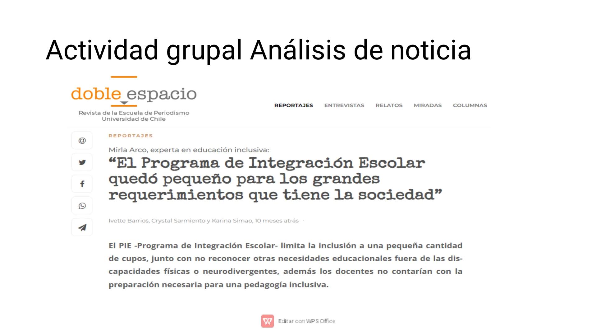Facultad de
Π
Universidad
Andrés Bello
Ciencias de la
Rehabilitación
Rehabilitación e inclusión
con enfoque de derechos
humanos
Clase 3
Iv