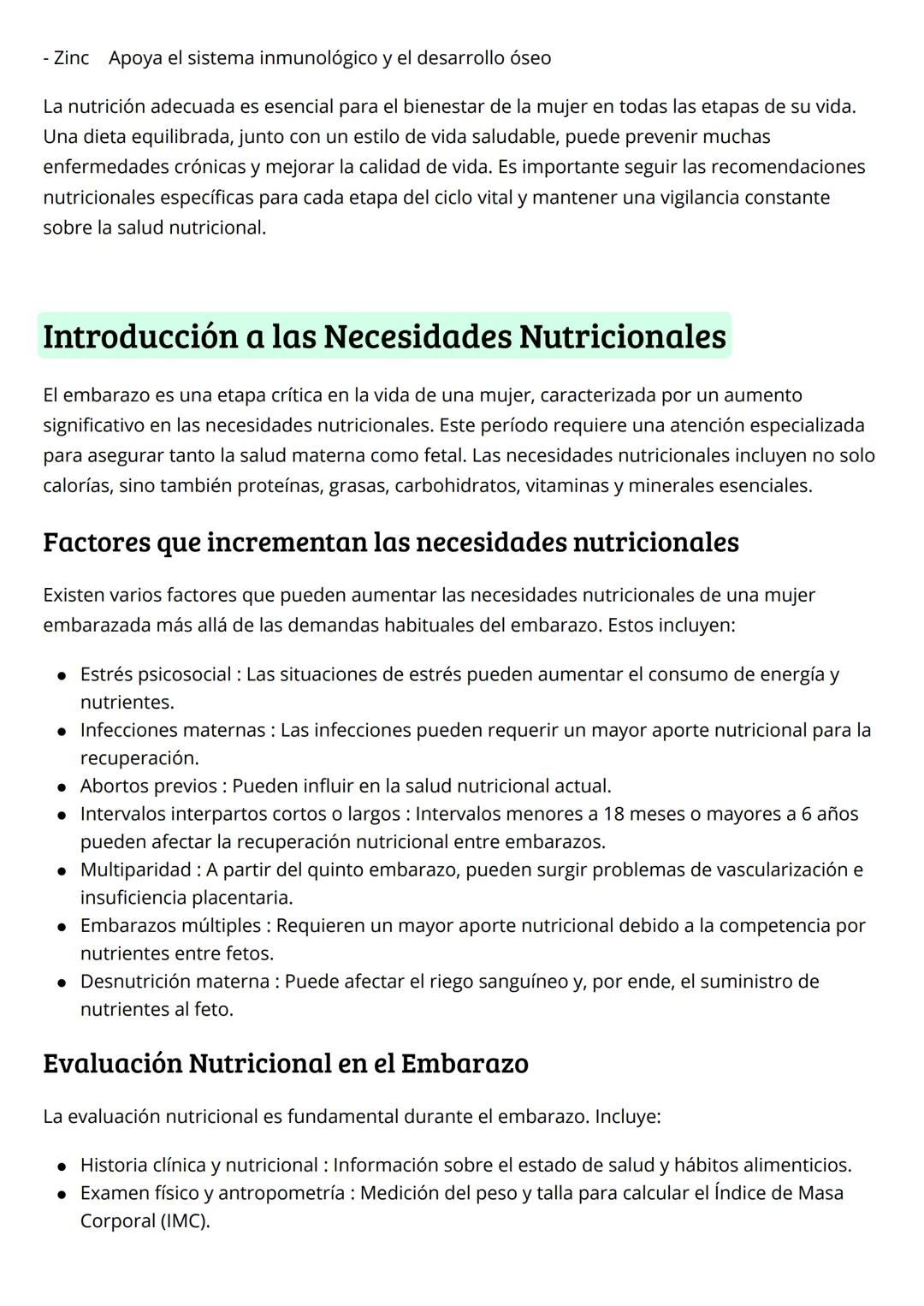 # Nutrición materna Infantil
# Introducción al Embarazo
* Importancia del desarrollo físico y biológico: La mujer requiere un desarrollo f
