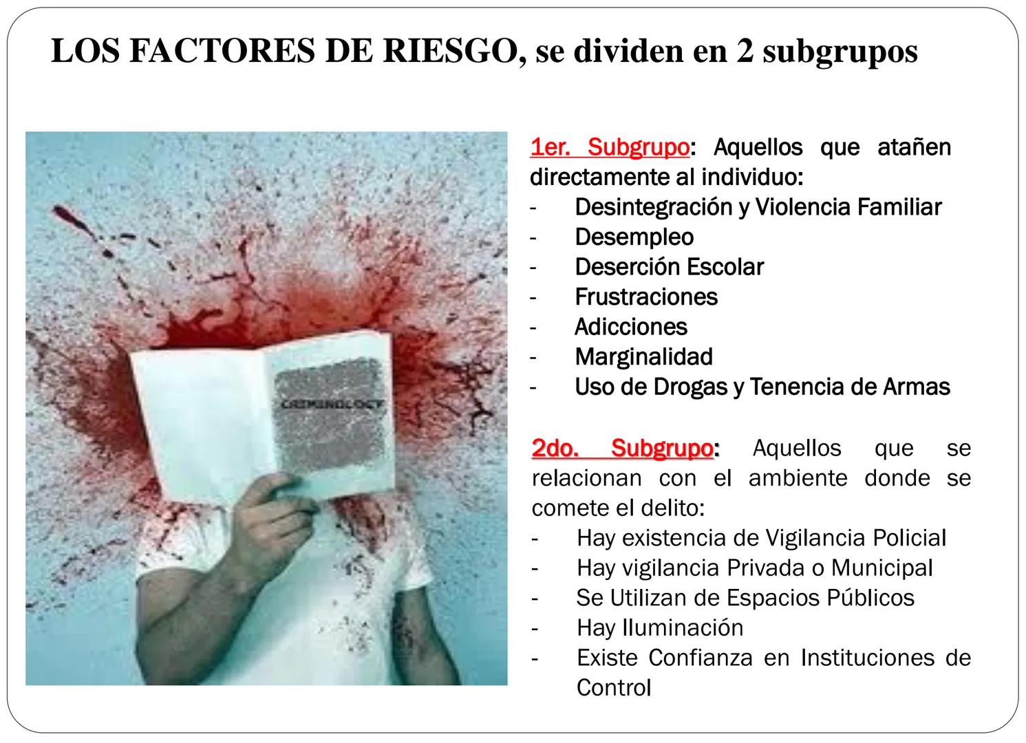 # LA CRIMINOLOGIA
Es una ciencia empírica e
interdisciplinaria, que se ocupa del
estudio del crimen, de la persona
del infractor, la víctim