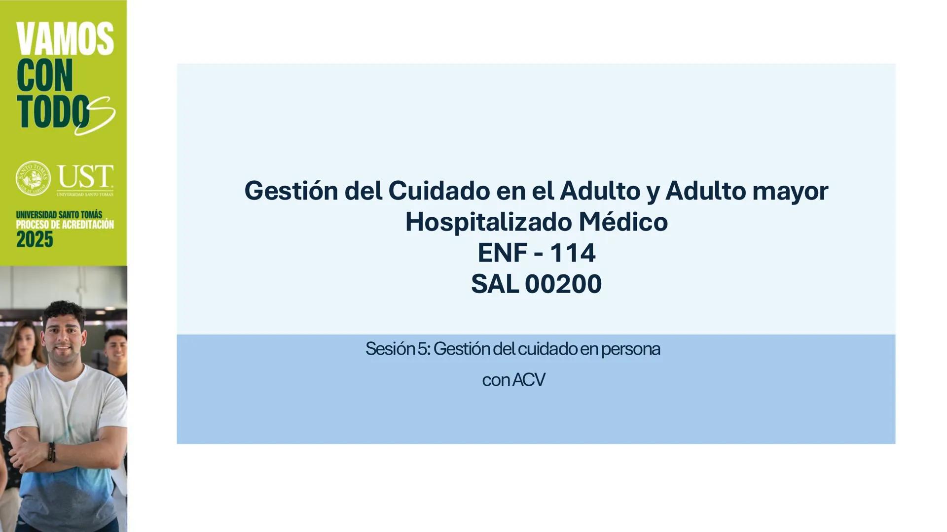 --- OCR Start ---
VAMOS
CON
TODOS
3
TO TOM
UST
UNIVERSIDAD SANTO TOMÁS
UNIVERSIDAD SANTO TOMÁS
PROCESO DE ACREDITACIÓN
2025
Gestión del Cuid
