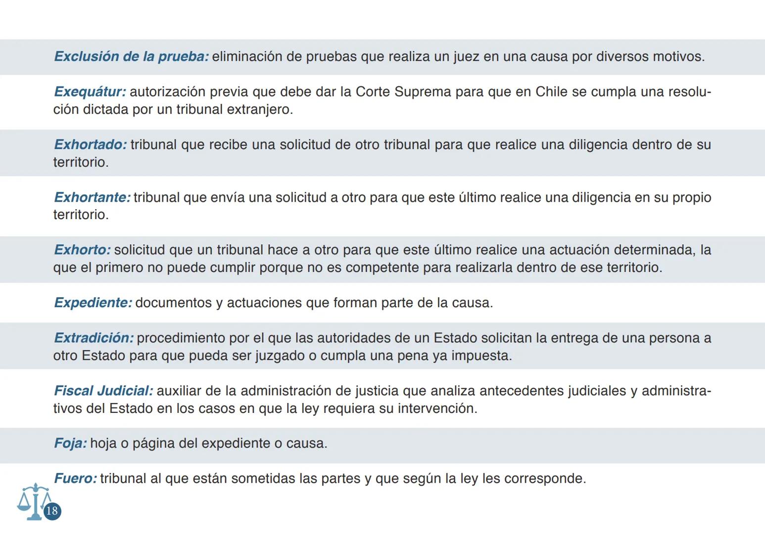 # GLOSARIO DE TÉRMINOS
## JURÍDICOS
COMISIÓN
LENGUAJE
CLARO
PODER JUDICIAL
REPUBLICA DE CHILE PODER JUDICIAL
REPUBLICA DE CHILE | COMISIÓ