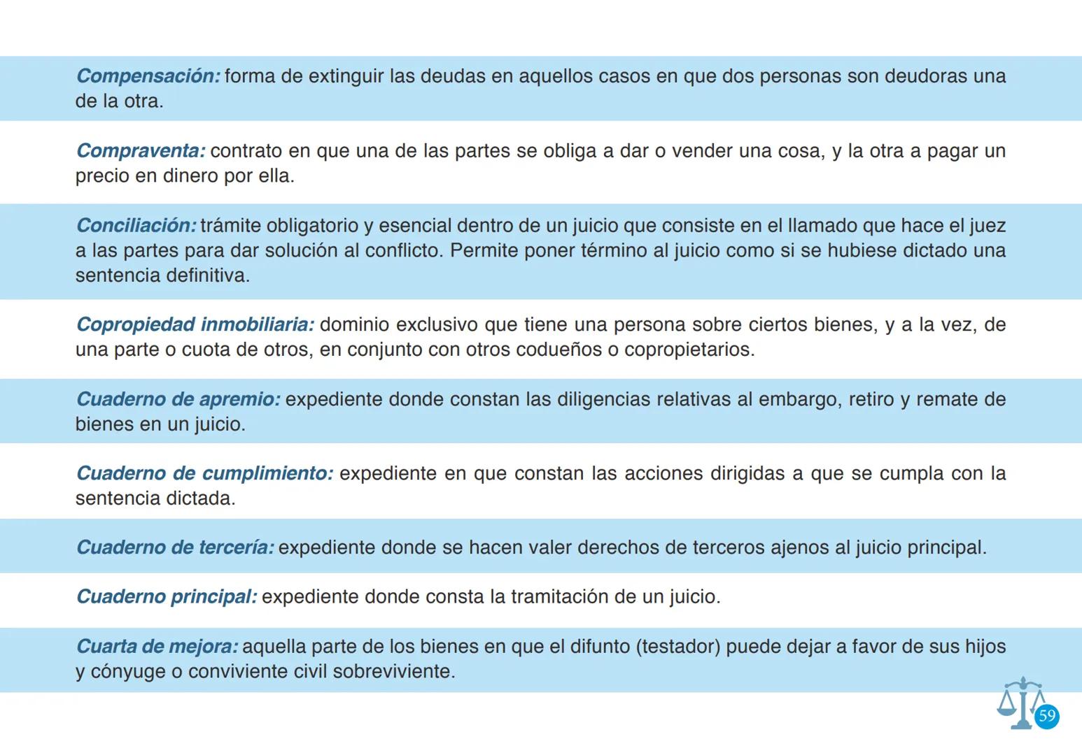 # GLOSARIO DE TÉRMINOS
## JURÍDICOS
COMISIÓN
LENGUAJE
CLARO
PODER JUDICIAL
REPUBLICA DE CHILE PODER JUDICIAL
REPUBLICA DE CHILE | COMISIÓ