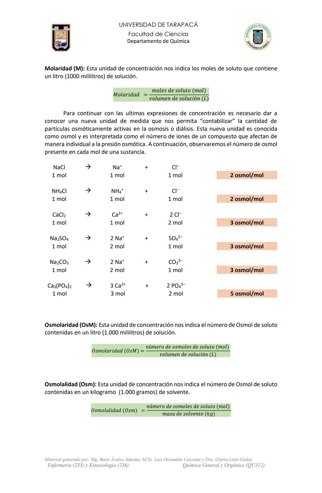 # UNIVERSIDAD DE TARAPACÁ
Facultad de Ciencias
Departamento de Química
Actividad de Laboratorio
N°2
Preparación y Propiedades de las
Disol