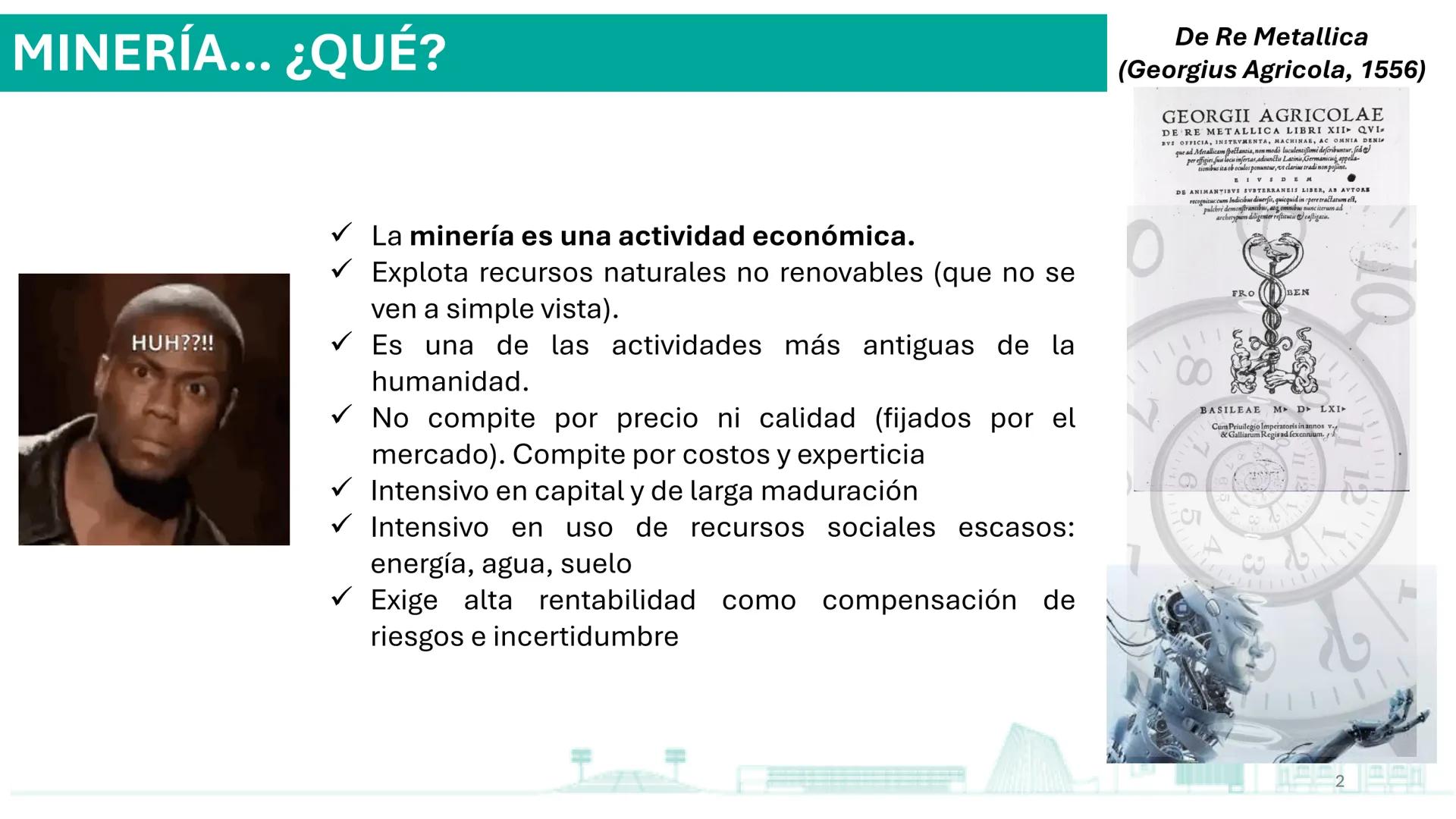 DEPARTAMENTO DE
INGENIERÍA
USACH EN MINAS
USACH
FACULTAD DE
INGENIERÍA
Presentación del curso: ¿qué, cómo y por qué
minería?
Introducción