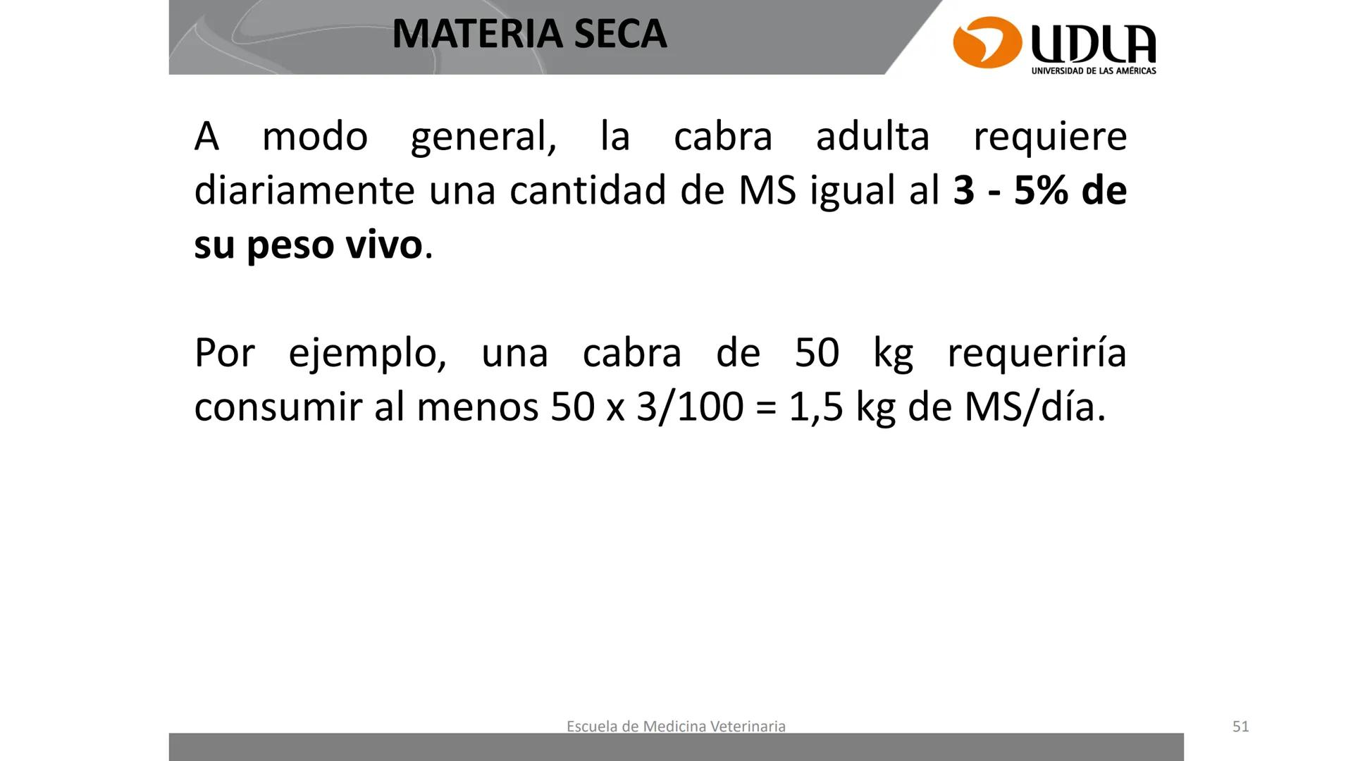 UDLA
UNIVERSIDAD DE LAS AMERICAS
Caracterización del Rebaño (Tipología,
Cronometría Dentaria y Condición Corporal)
Escuela de Medicina Ve