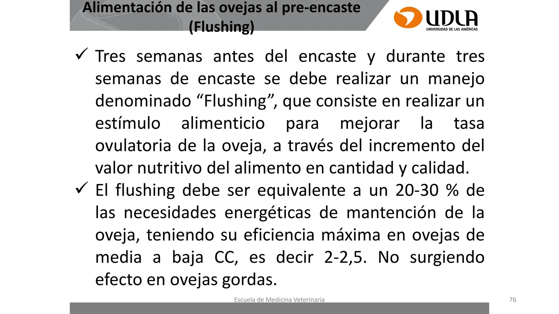 UDLA
UNIVERSIDAD DE LAS AMERICAS
Caracterización del Rebaño (Tipología,
Cronometría Dentaria y Condición Corporal)
Escuela de Medicina Ve