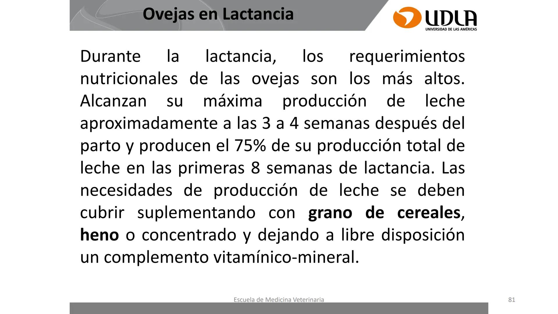 UDLA
UNIVERSIDAD DE LAS AMERICAS
Caracterización del Rebaño (Tipología,
Cronometría Dentaria y Condición Corporal)
Escuela de Medicina Ve